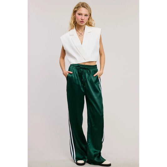 Satin Track Pants