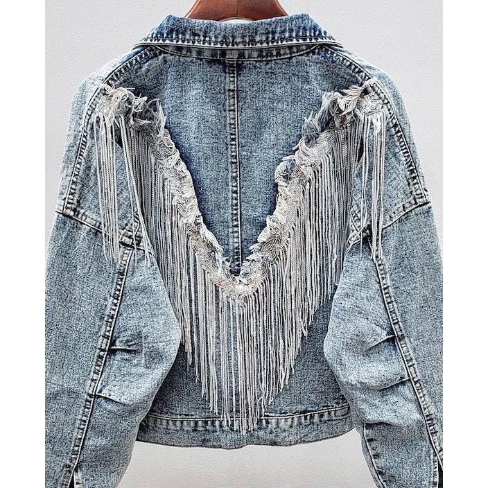 Fringed Denim Jacket