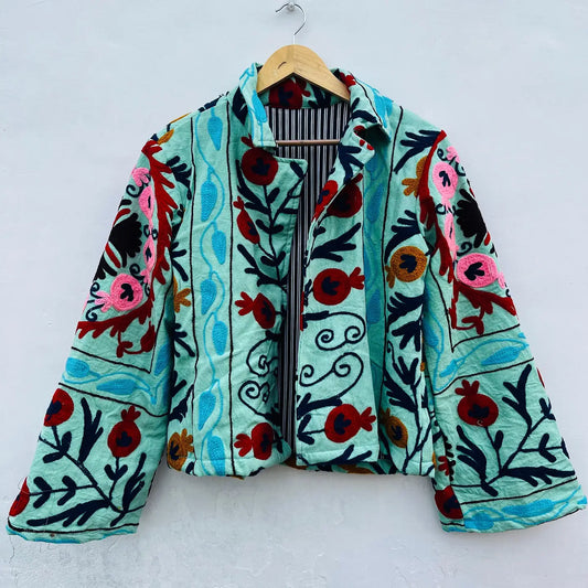 Boho Floral Embroidered Jacket