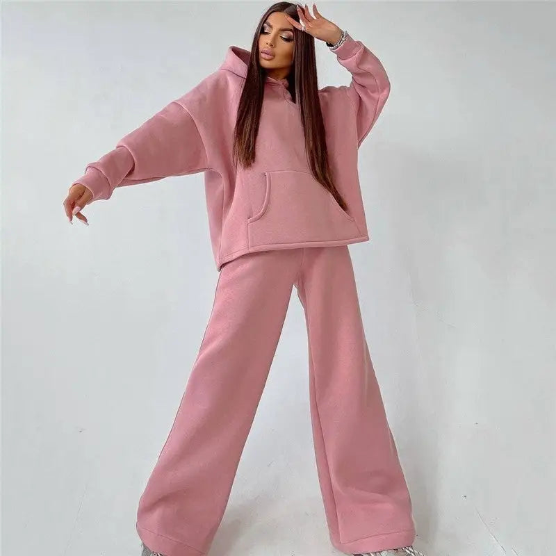 Oversized Wide-Leg Hoodie Set