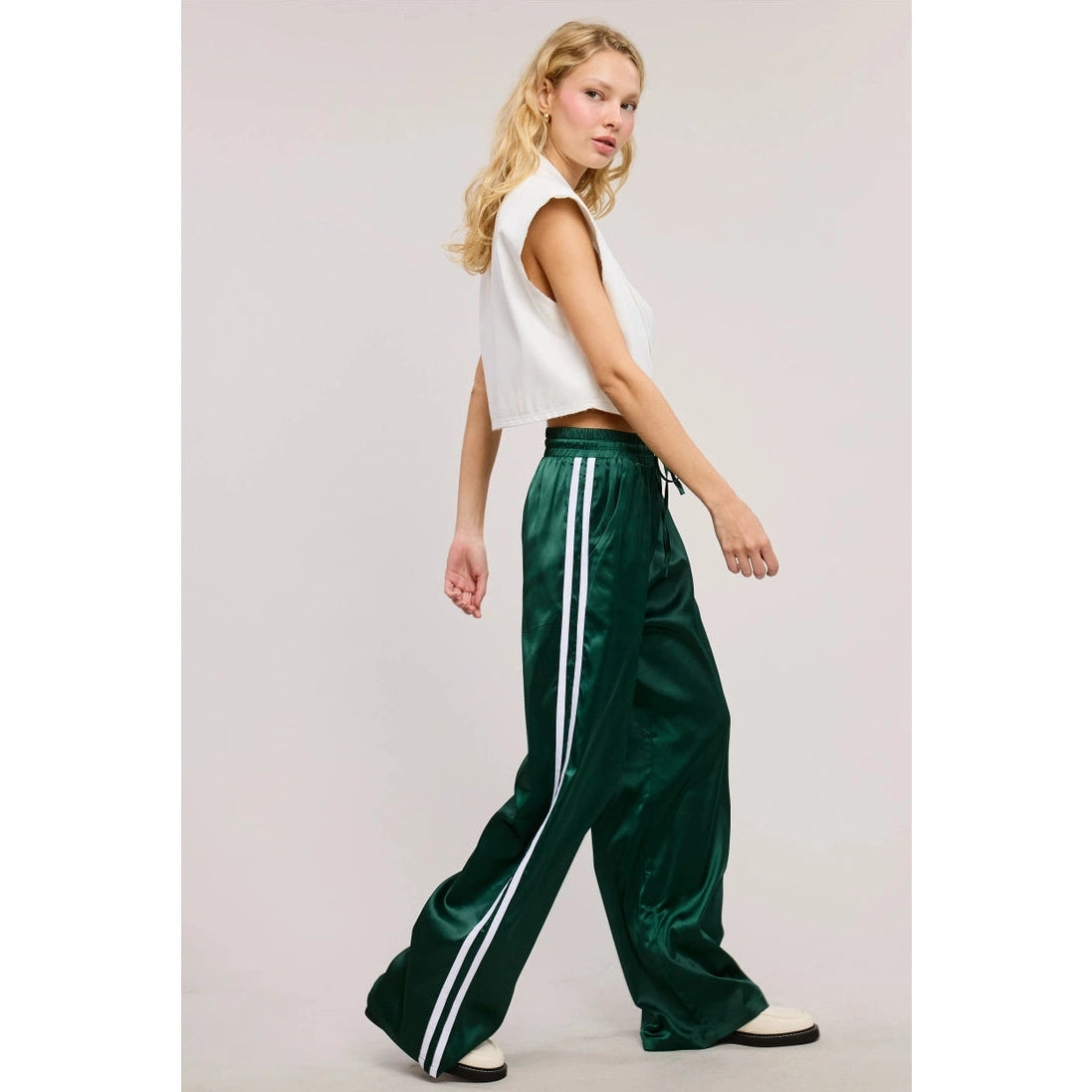 Satin Track Pants