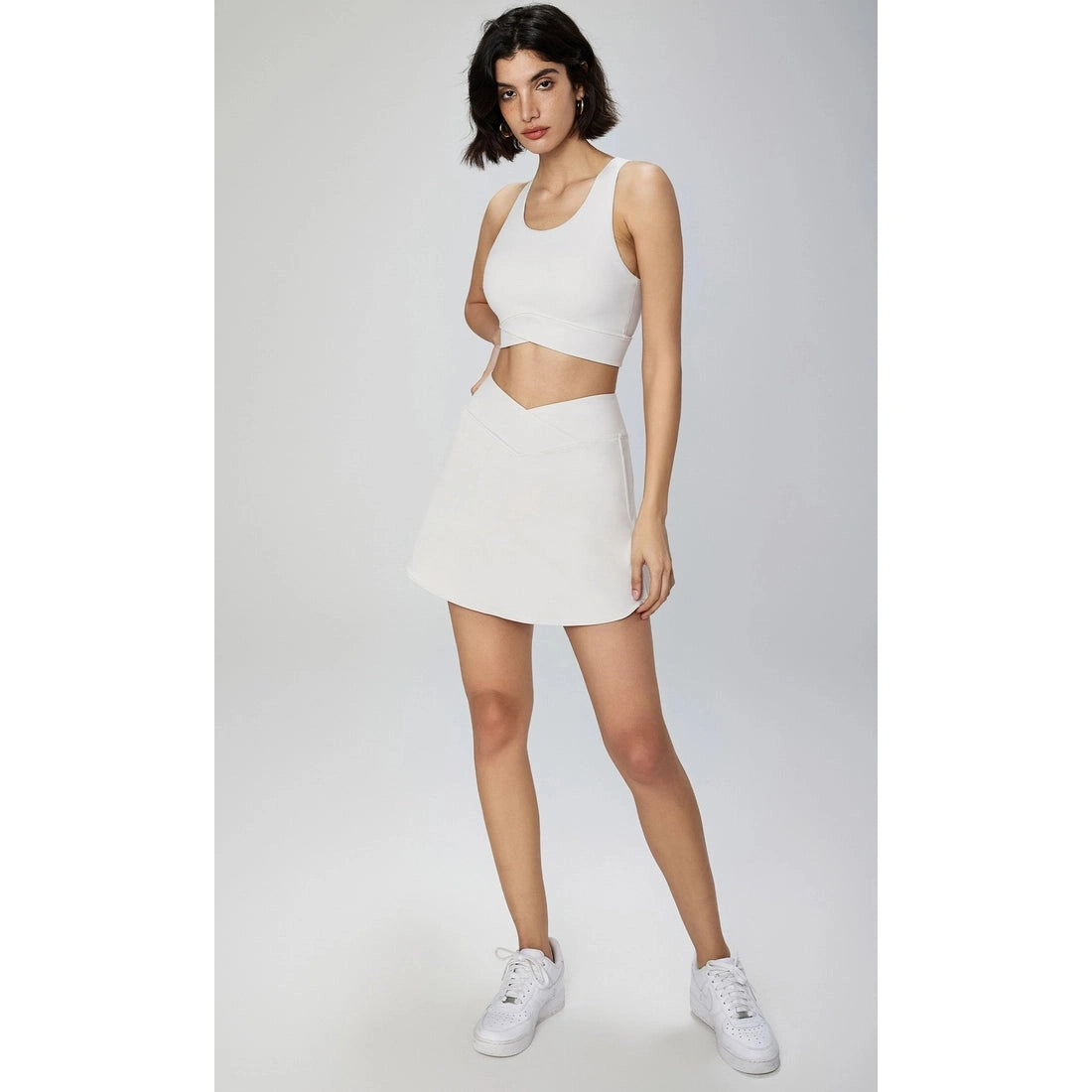 Sleek Activewear Skirt Set