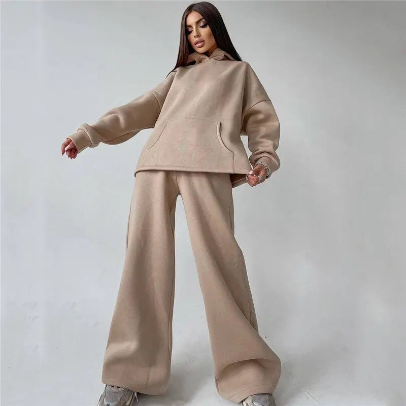 Oversized Wide-Leg Hoodie Set