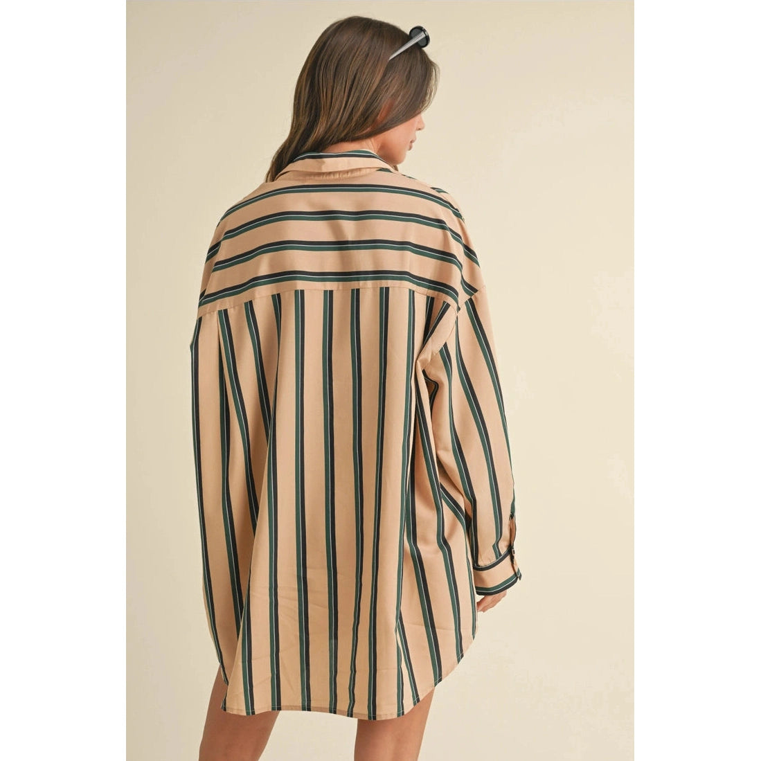 Effortless Stripe Shirt Dress