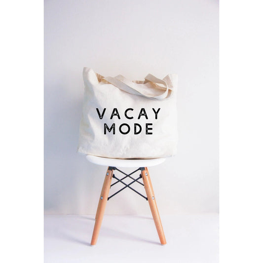 "Vacay Mode" Canvas Tote Bag