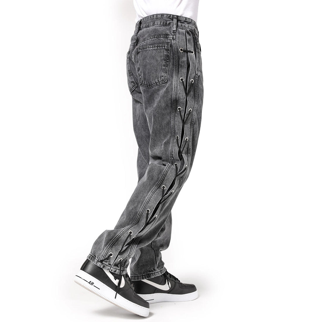 Urban Edge Lace-Up Jeans