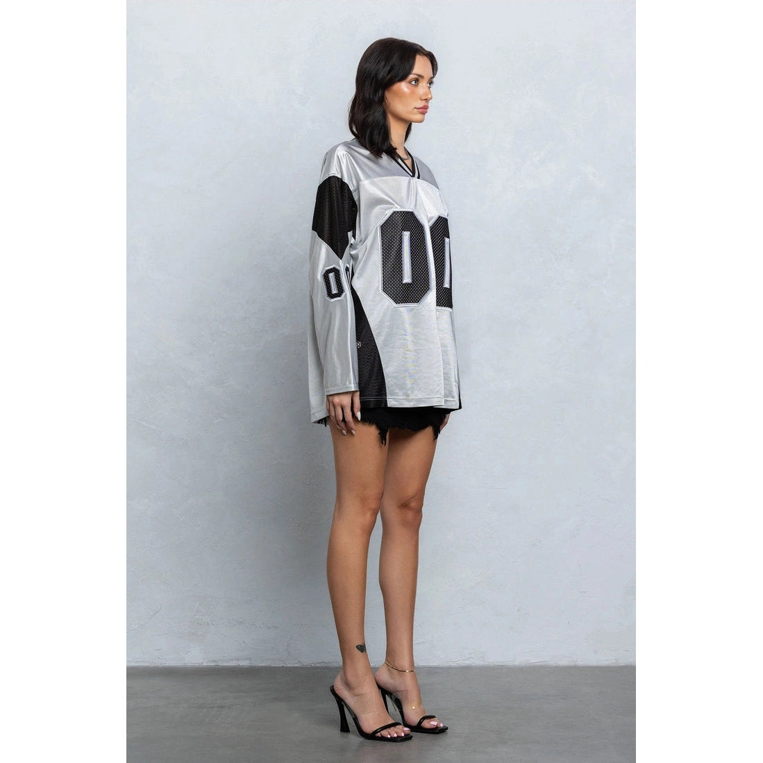 Metallic Varsity Oversized Jersey