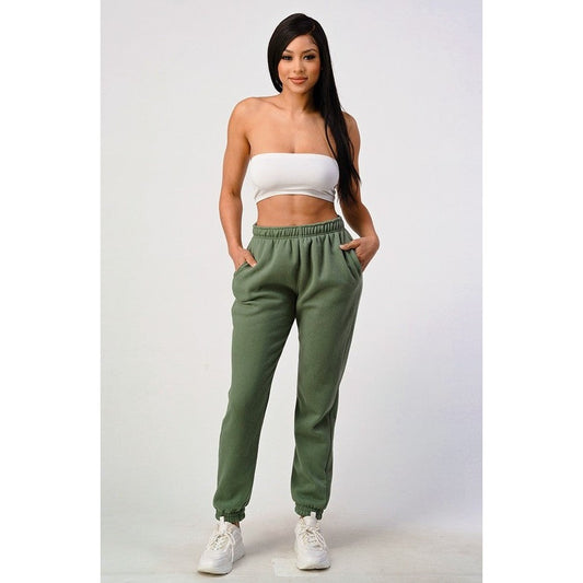 Soft Fleece Sweat Jogger Pants