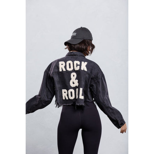 Rock & Roll Light Wash Cropped Denim Jacket