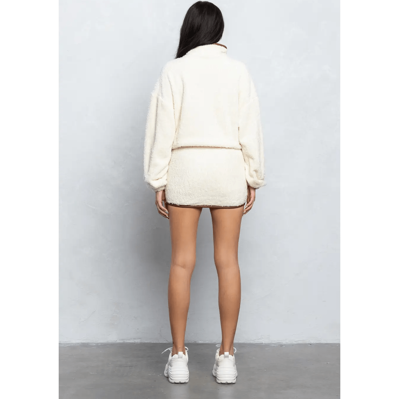 Cozy Sherpa Quarter-Zip Set